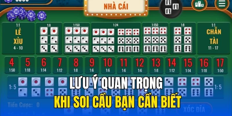 Lưu ý quan trọng khi soi cầu bạn cần biết